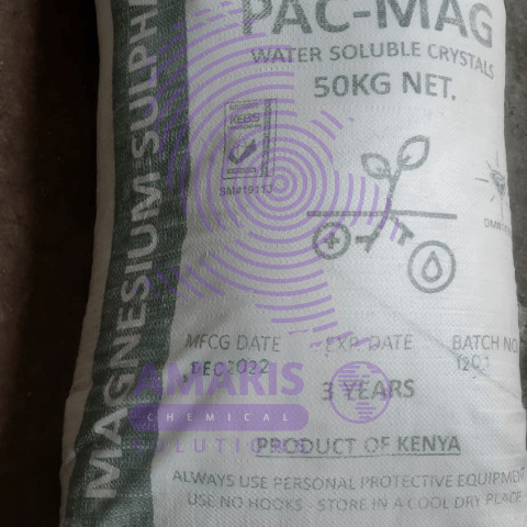 a bag of water soluble magnesium sulphate crystals
