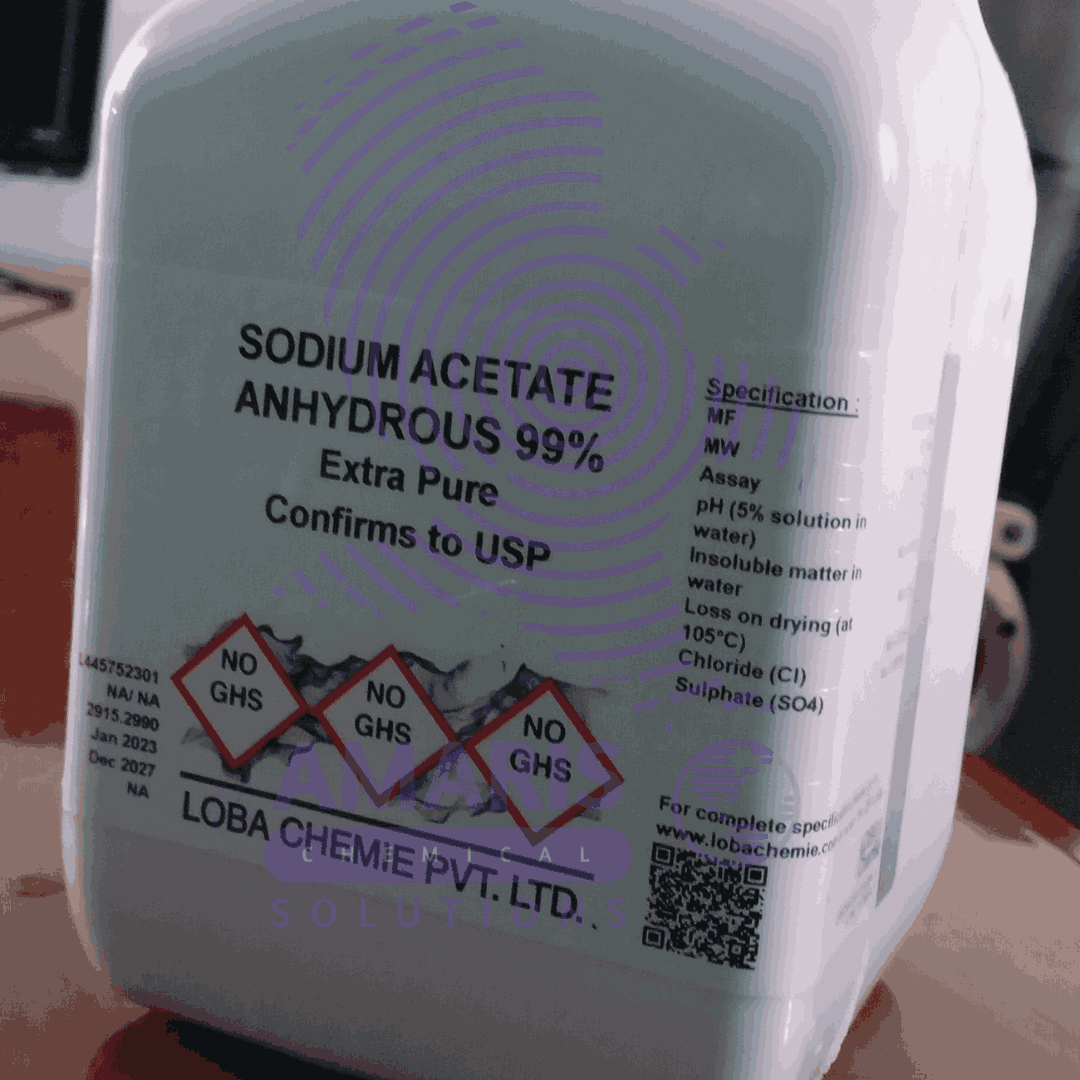 Sodium Acetate anhydrous 500gms 99% amaris chemicals
